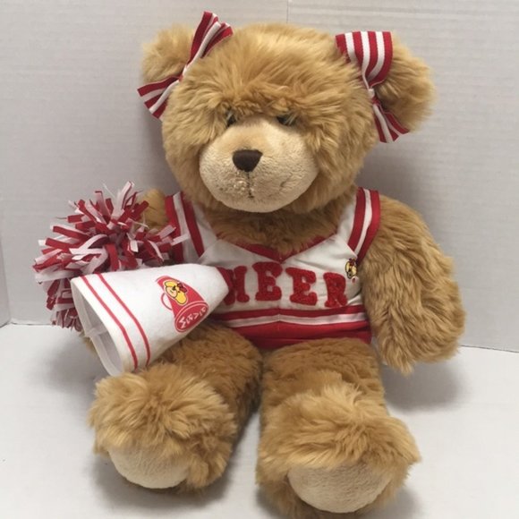 Build-A-Bear Other - Build-A-Bear Cheerleader Stuffed Animal Toy Brown Teddy Bear EUC